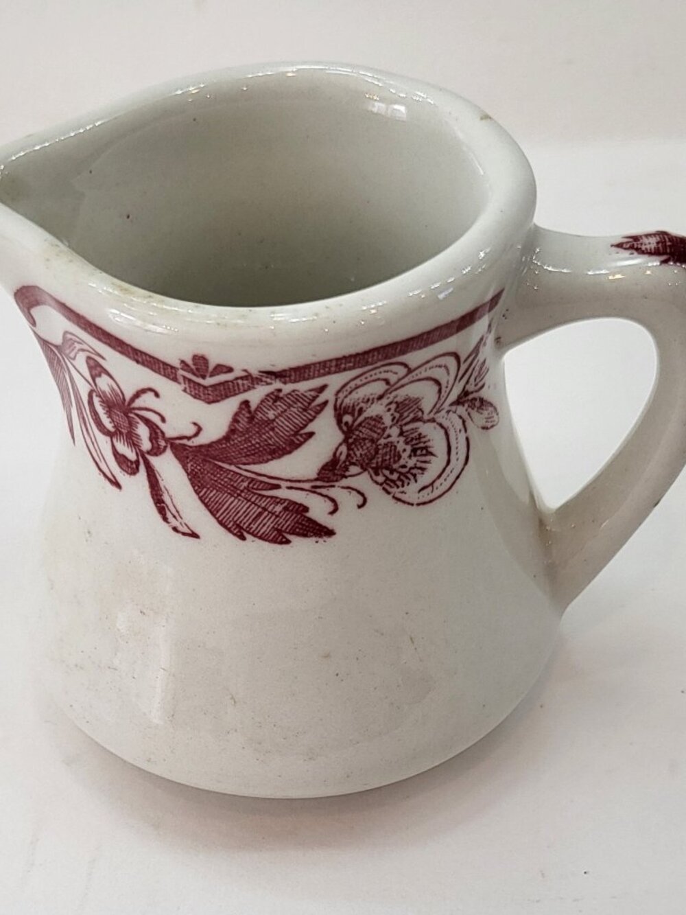 1969 Vintage Caribe China Puerto Rico V-1 Red Floral Restaurant Ware Creamer